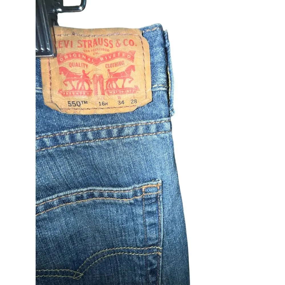 Levi’s 550 Relaxed Blue Jeans Youth Size 16 Husky